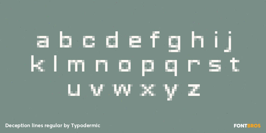 Deception lines regular Font Poster #1
