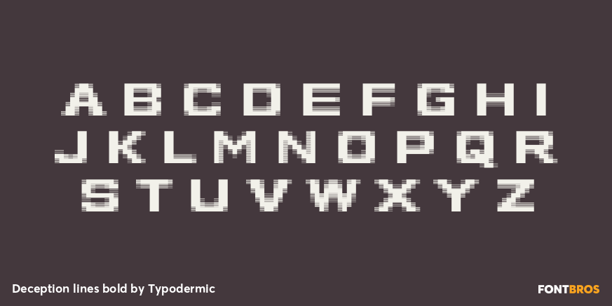 Deception lines bold Font Poster #2