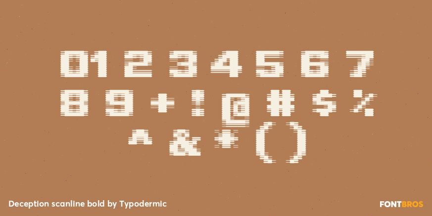 Deception scanline bold Font Poster #1