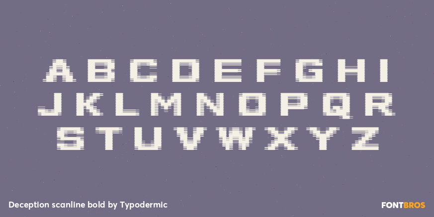 Deception scanline bold Font Poster #2