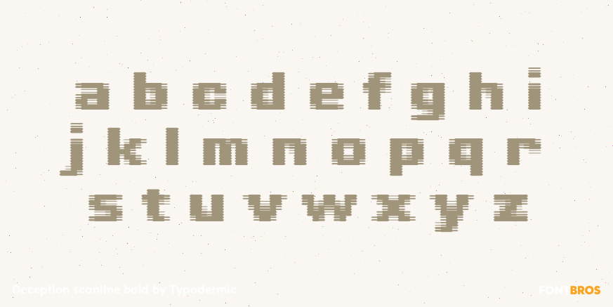 Deception scanline bold Font Poster #3