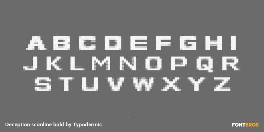 Deception scanline bold Font Poster #1