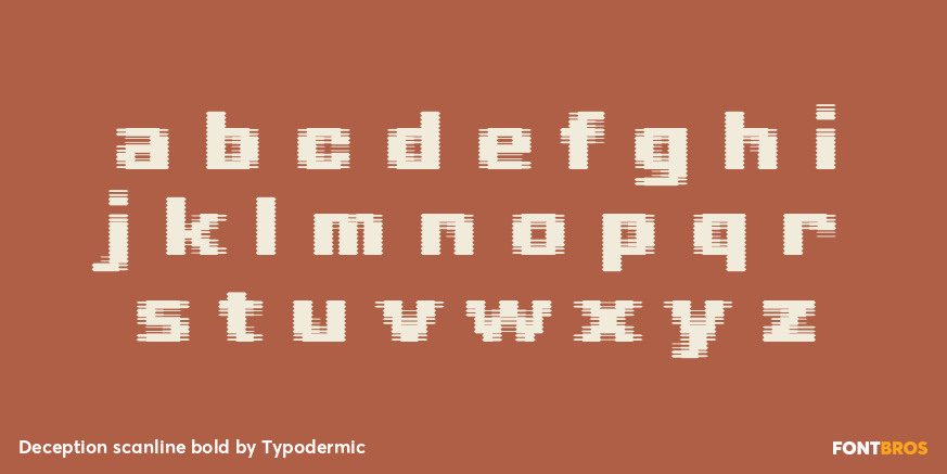 Deception scanline bold Font Poster #1
