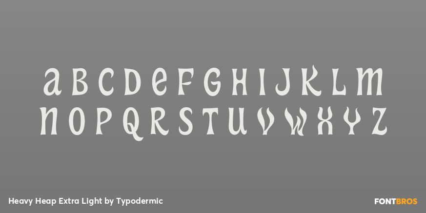 Heavy Heap Extra Light Font Poster #2