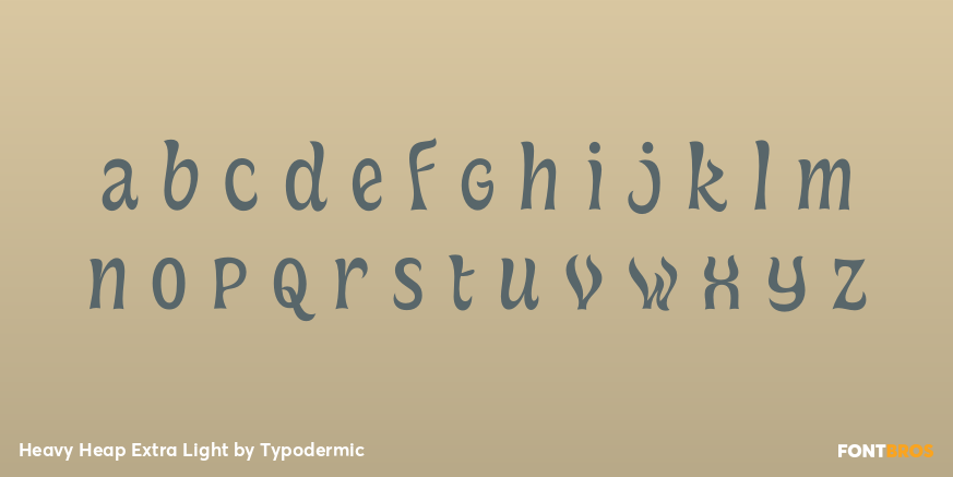 Heavy Heap Extra Light Font Poster #3