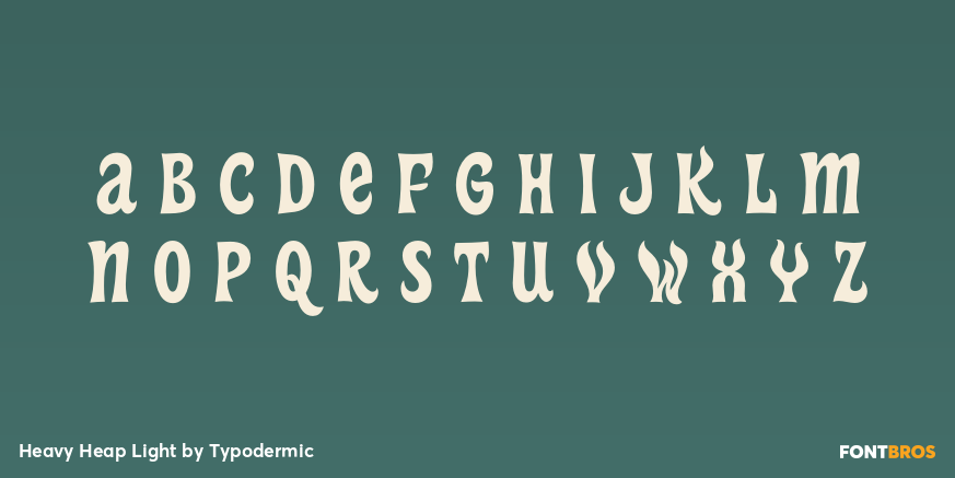 Heavy Heap Light Font Poster #2