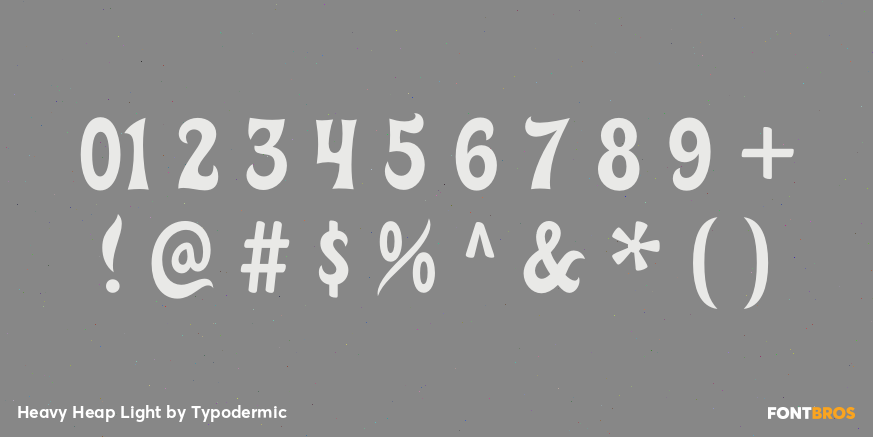 Heavy Heap Light Font Poster #4