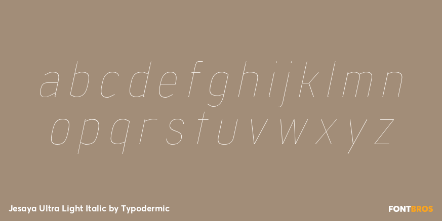 Jesaya Ultra Light Italic Font Poster #3