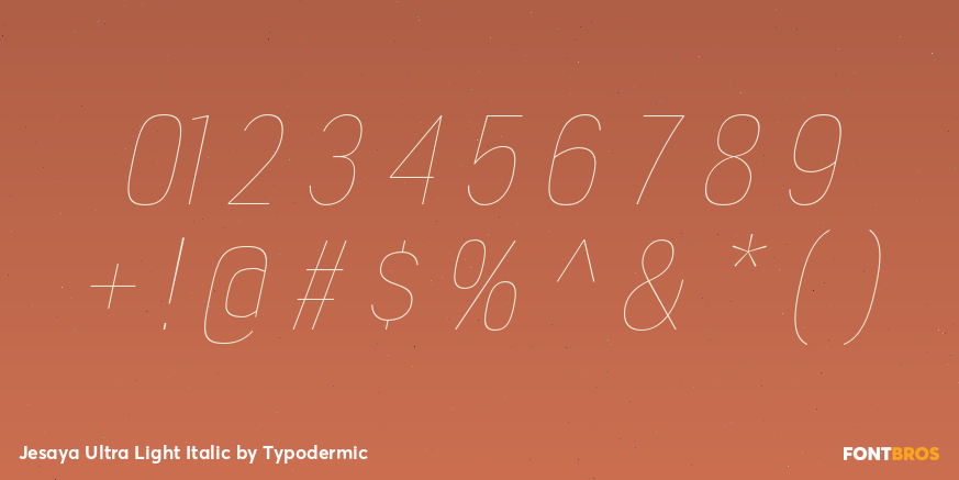 Jesaya Ultra Light Italic Font Poster #4