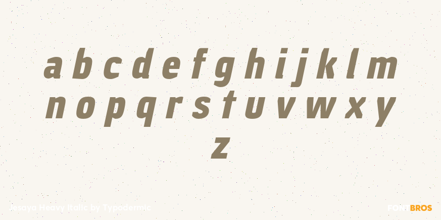 Jesaya Heavy Italic Font Poster #3