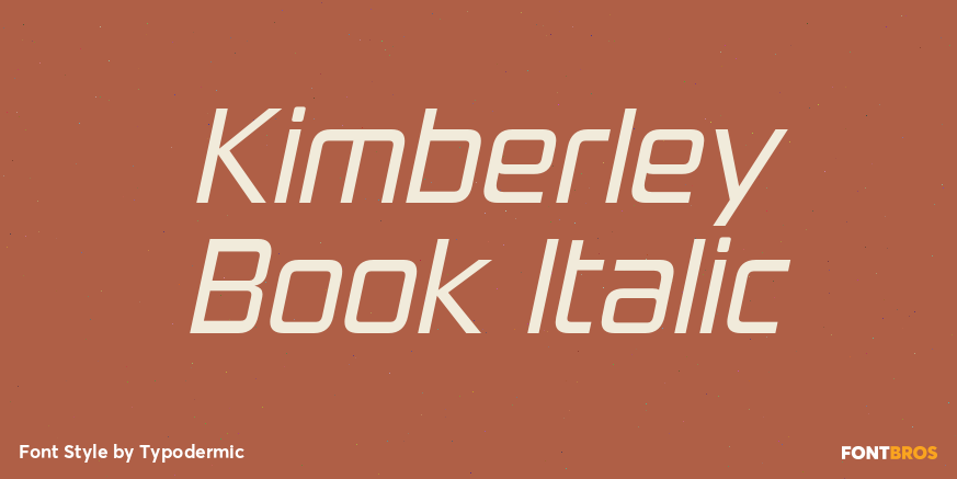 Kimberley Book Italic Poster