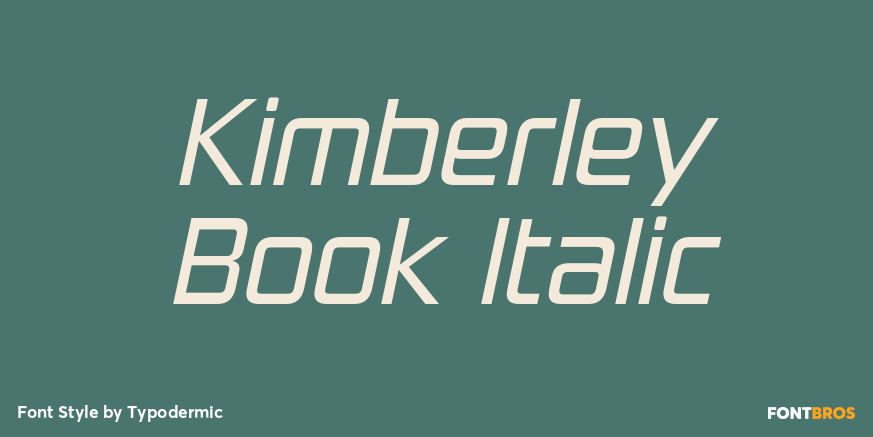 Kimberley Book Italic Poster