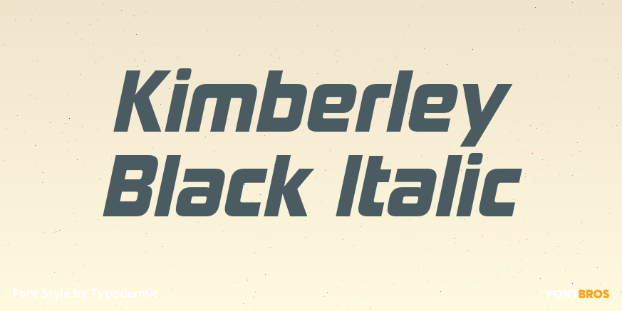 Kimberley Black Italic Poster