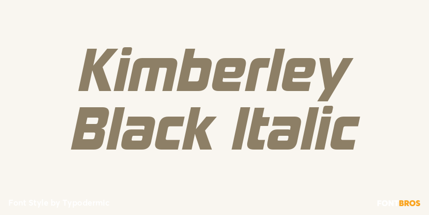 Kimberley Black Italic Poster