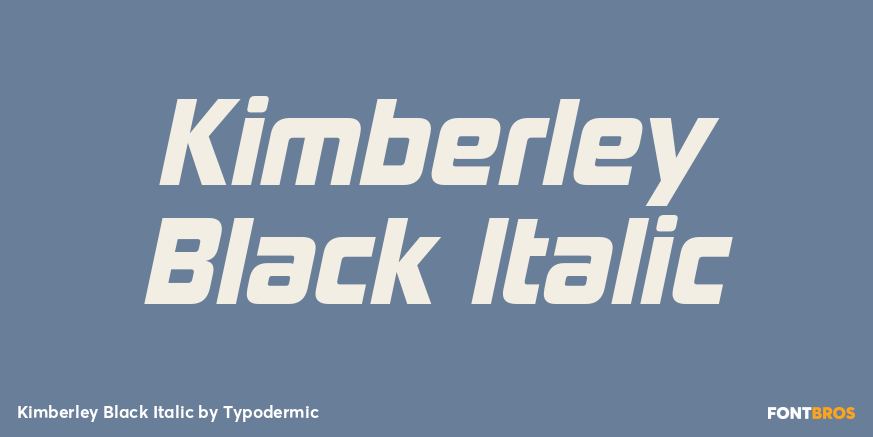 Kimberley Black Italic Poster