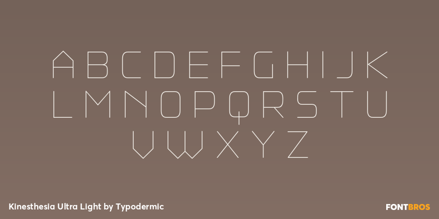 Kinesthesia Ultra Light Font Poster #2