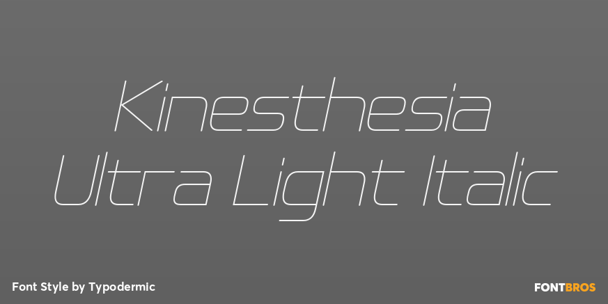 Kinesthesia Ultra Light Italic Poster