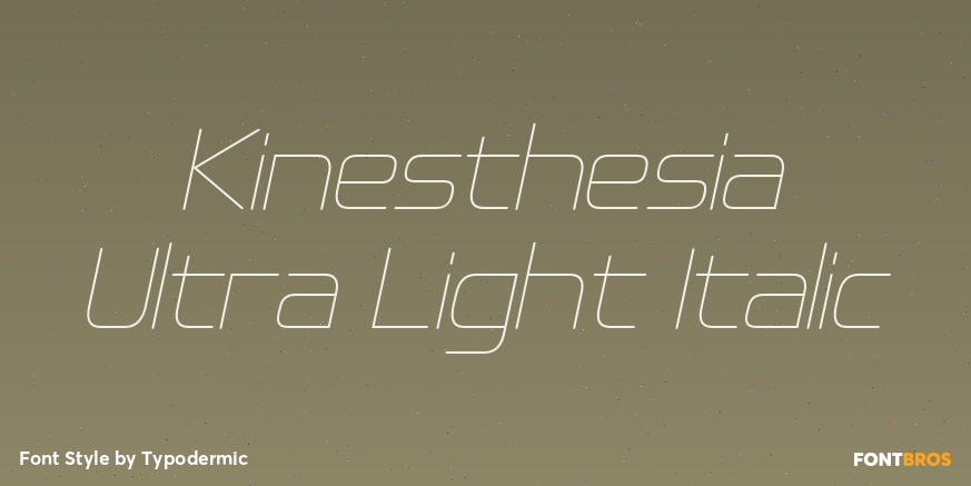 Kinesthesia Ultra Light Italic Poster