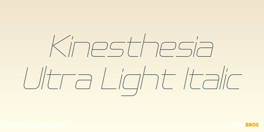 Kinesthesia Ultra Light Italic Poster