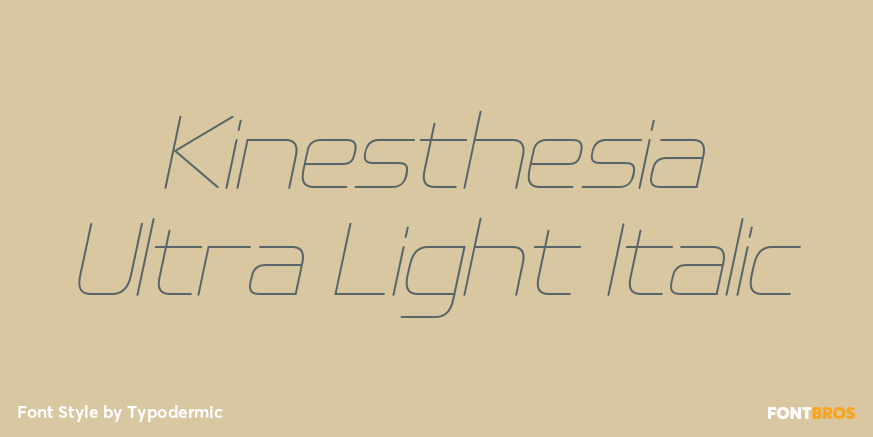 Kinesthesia Ultra Light Italic Poster