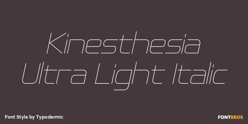 Kinesthesia Ultra Light Italic Poster