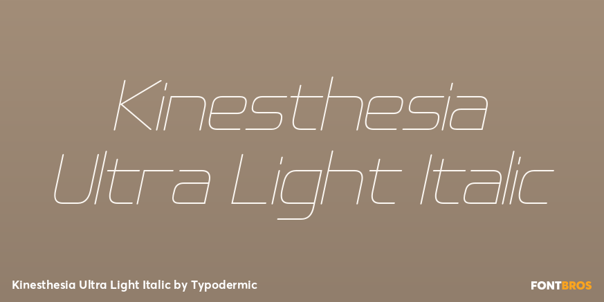 Kinesthesia Ultra Light Italic Poster