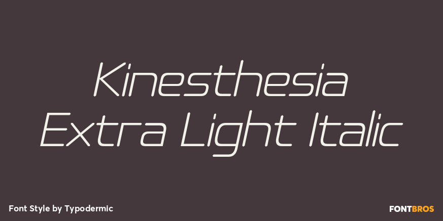 Kinesthesia Extra Light Italic Poster