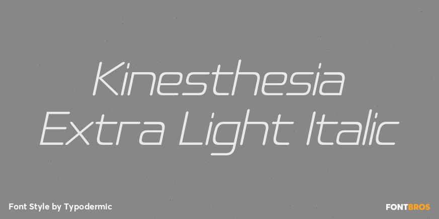Kinesthesia Extra Light Italic Poster
