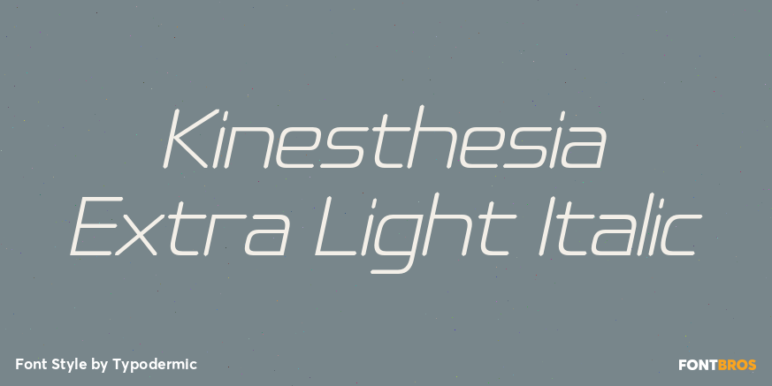 Kinesthesia Extra Light Italic Poster