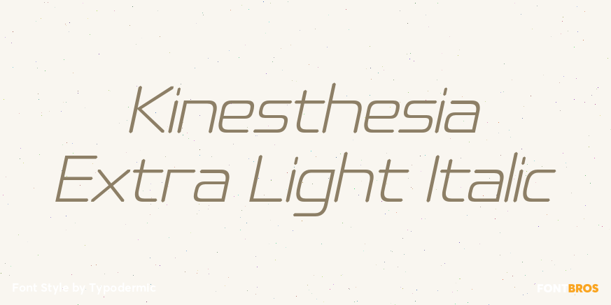 Kinesthesia Extra Light Italic Poster