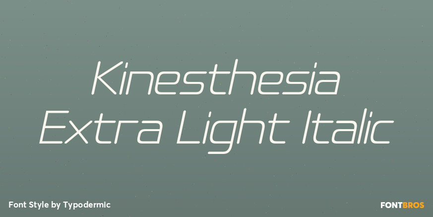Kinesthesia Extra Light Italic Poster