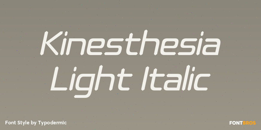 Kinesthesia Light Italic Poster