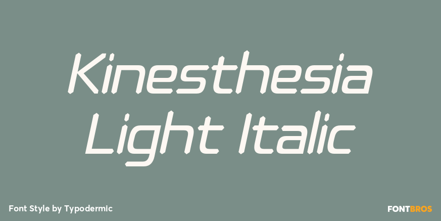 Kinesthesia Light Italic Poster