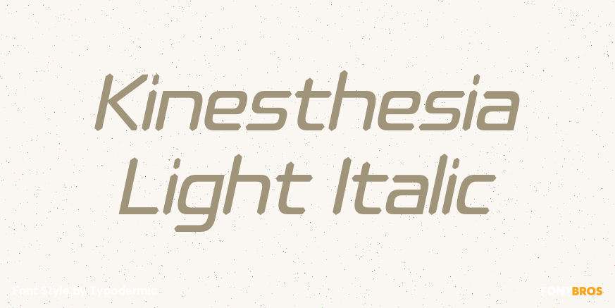 Kinesthesia Light Italic Poster