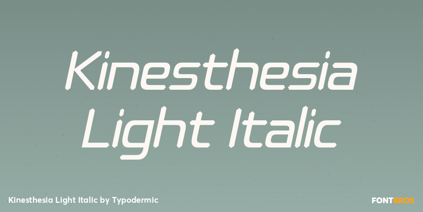 Kinesthesia Light Italic Poster