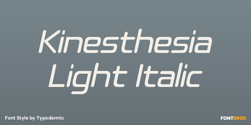 Kinesthesia Light Italic Poster
