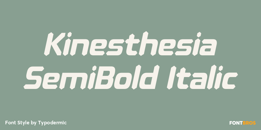 Kinesthesia SemiBold Italic Poster