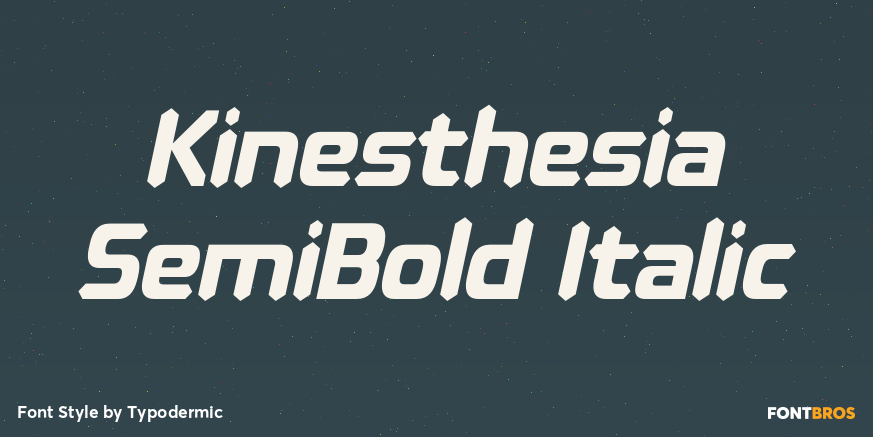 Kinesthesia SemiBold Italic Poster