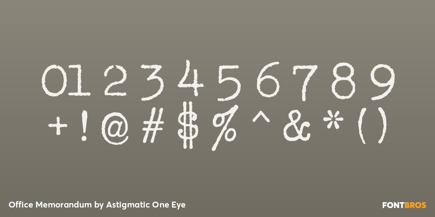 Office Memorandum Font Poster #1