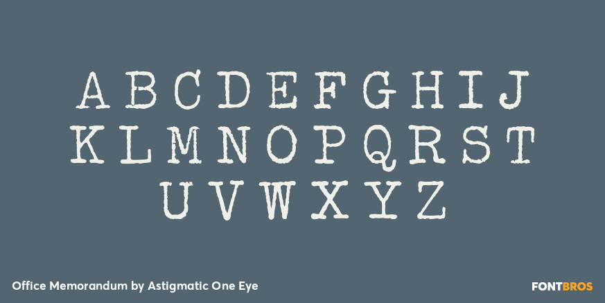 Office Memorandum Font Poster #1