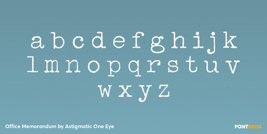 Office Memorandum Font Poster #1