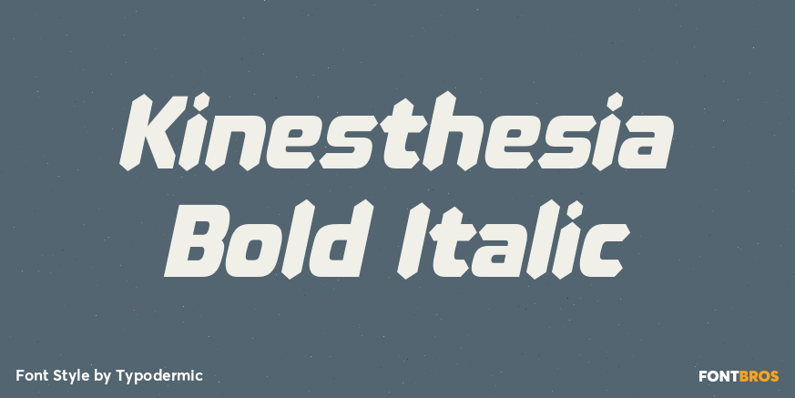 Kinesthesia Bold Italic Poster