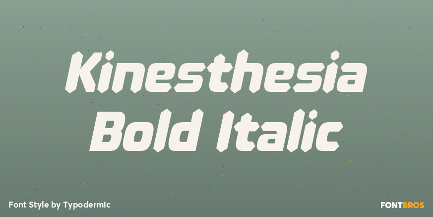 Kinesthesia Bold Italic Poster