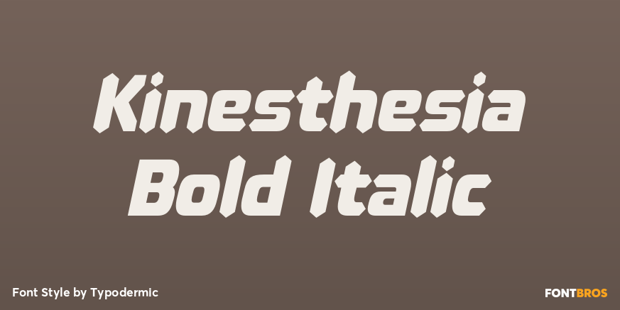Kinesthesia Bold Italic Poster