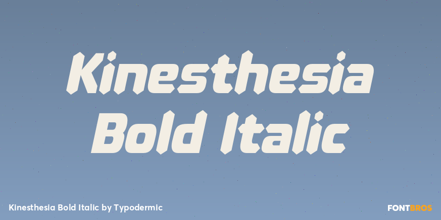 Kinesthesia Bold Italic Poster