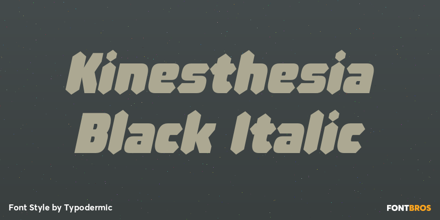 Kinesthesia Black Italic Poster