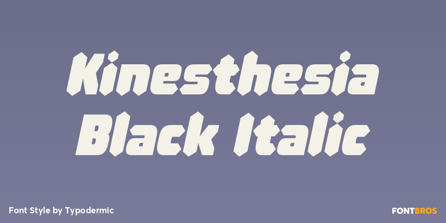 Kinesthesia Black Italic Poster