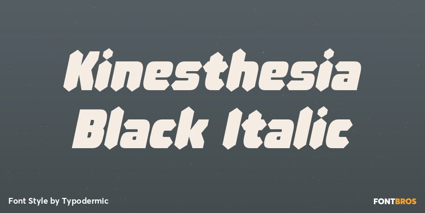 Kinesthesia Black Italic Poster