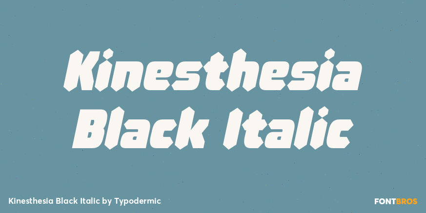 Kinesthesia Black Italic Poster