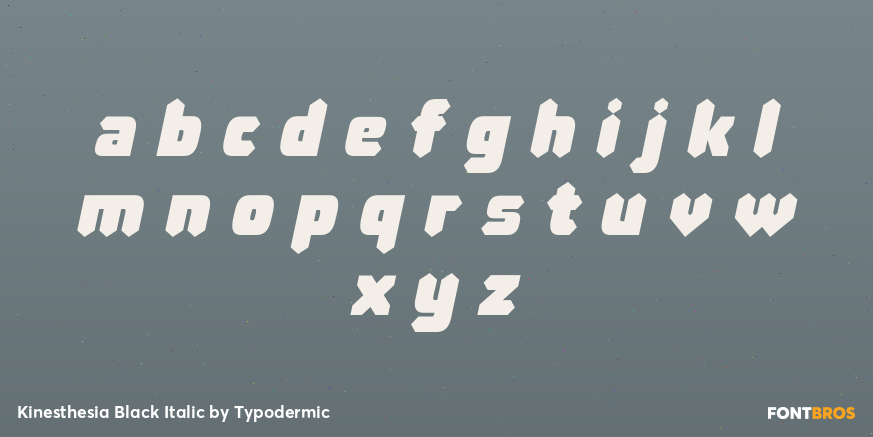 Kinesthesia Black Italic Font Poster #3